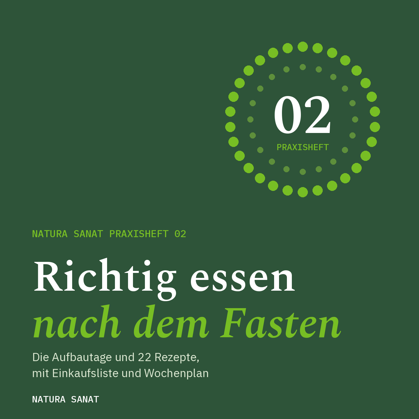 Titelseite Praxisheft 02: Richtig essen nach dem Fasten