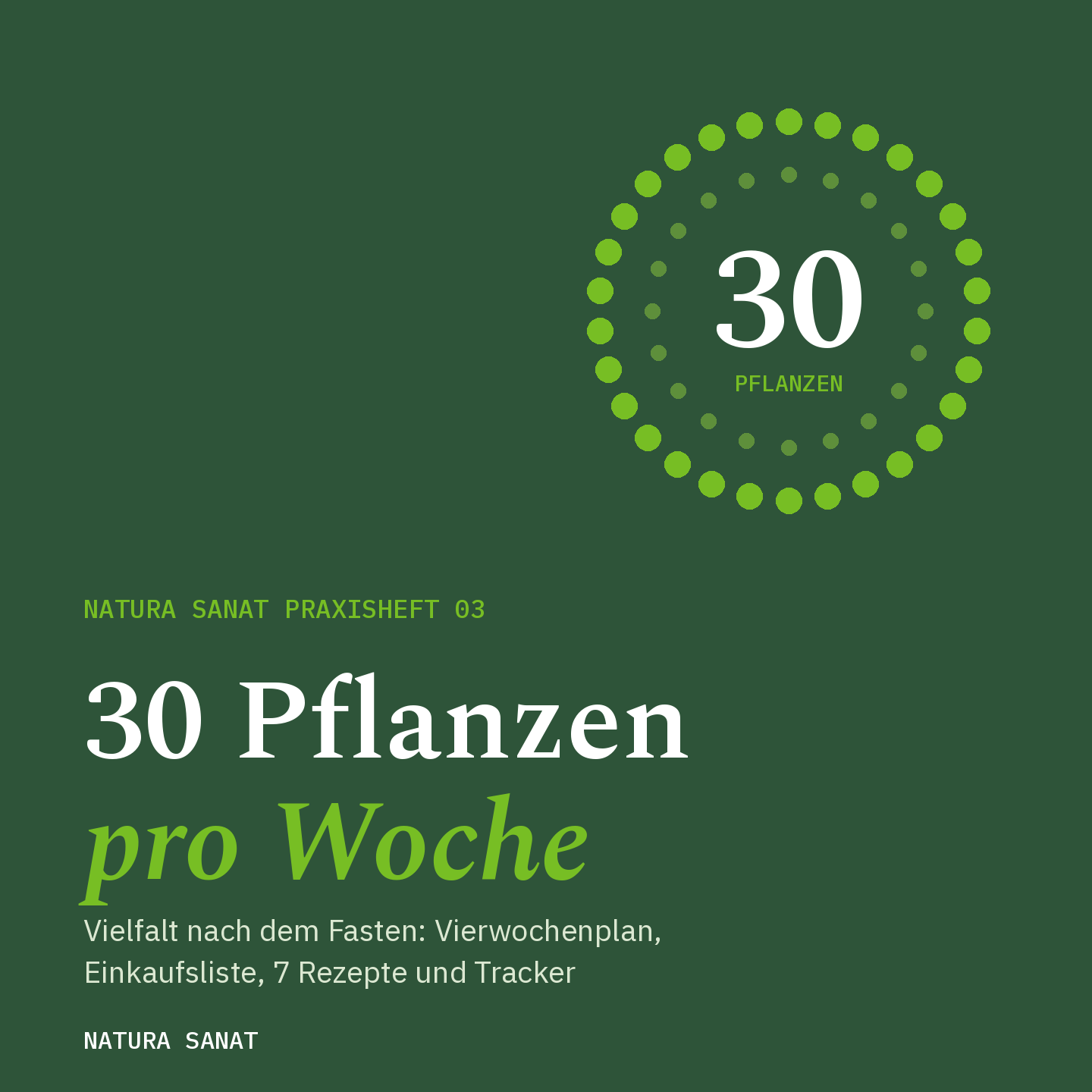 Titelseite Praxisheft 03: 30 Pflanzen pro Woche